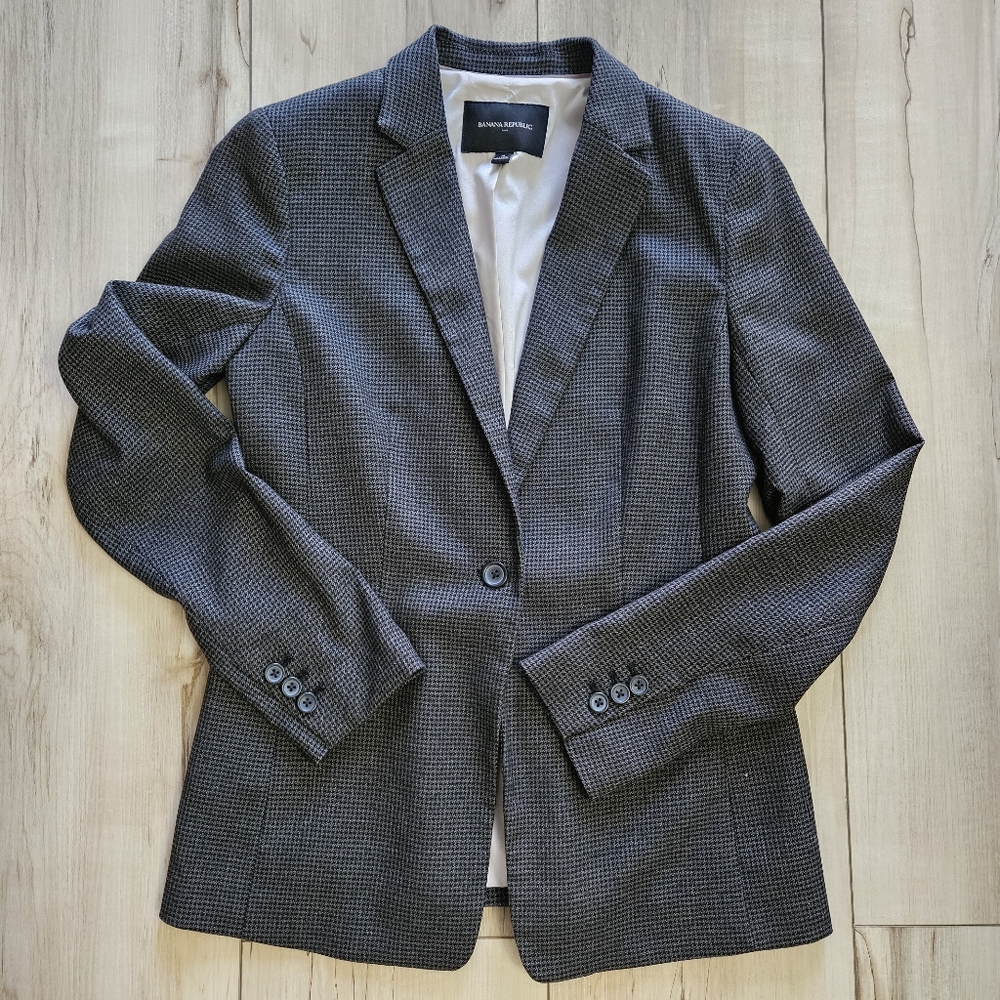 Banana Republic Womens Houndstooth Blazer